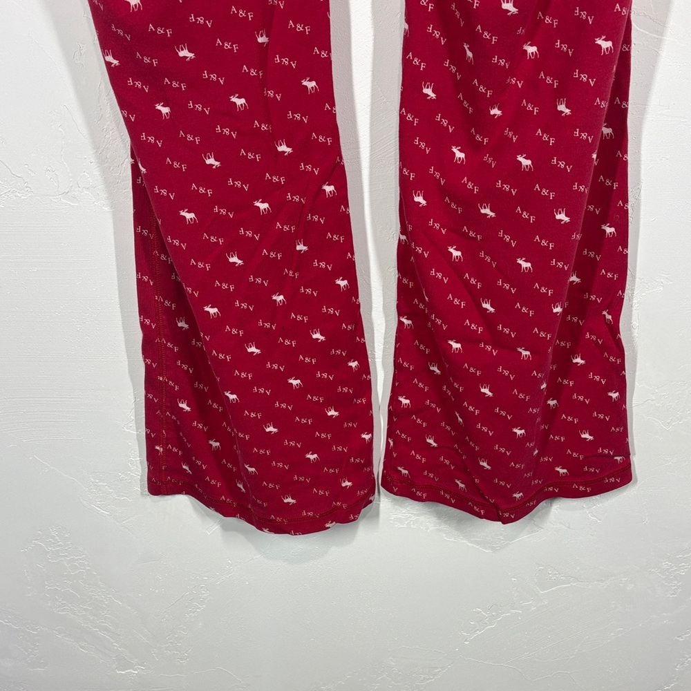 Abercrombie & Fitch red moose print longe pants size xs - Picture 8 of 9